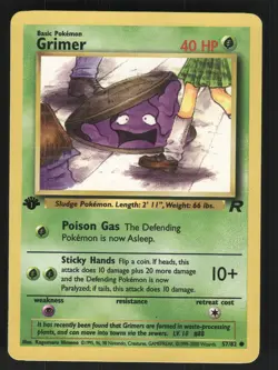 Grimer 57/82 1st Edition Team Rocket Common Pokemon Card - Image 4