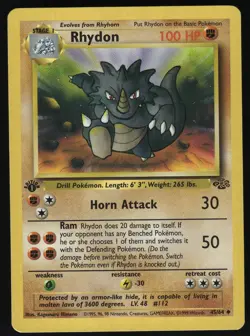 Rhydon 45/64 1st Edition Jungle Uncommon Pokemon Card - Image 5