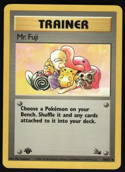 Mr. Fuji 58/62 1st Edition Fossil Uncommon Pokemon Card - Image 4