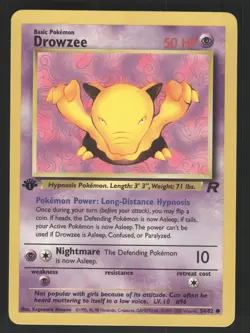Drowzee 54/82 1st Edition Team Rocket Common Pokemon Card - Image 4