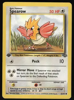 Spearow 62/64 1st Edition Jungle Common Pokemon Card - Image 1