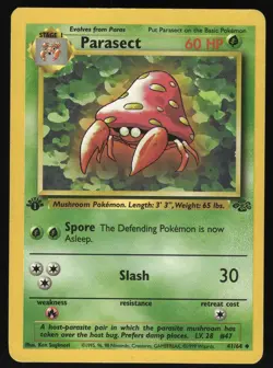 Parasect 41/64 1st Edition Jungle Uncommon Pokemon Card - Image 4