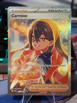 Carmine - Pokemon Twilight Masquerade Full Art SIR Card - 217/167 NM - Image 1