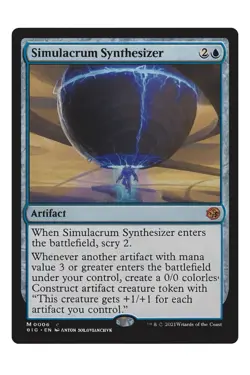 MTG Simulacrum Synthesizer Artifact Card Big Score Set Magic the Gathering - Image 1