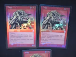 3x FOIL Orgg - Timespiral TIMESHIFTED - 2x English 1x Italian - OOP MTG - Image 2