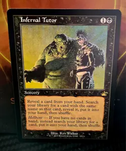magic the gathering - Infernal Tutor - Sorcery - Rare - Hellbent - Black - Swamp - Image 1