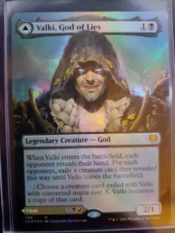 MTG Valki, God of Lies Borderless Foil Kaldheim Magic the Gathering - Image 1