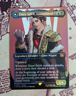 MTG Foil Emet-Selch, Unsundered Borderless Extended Art Final Fantasy NM - Image 1