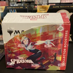 Magic The Gathering Marvel’s Spider-Man Collector Booster Box 12 Packs In Hand - Image 1
