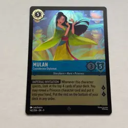 Mulan 142/204 Disney Lorcana Fabled Super Rare Cold Foil Card NM - Image 1