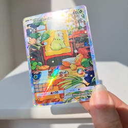Chikorita Pokemon Pocket Custom Card TCG Holo Mythical Island Holographic - Image 2