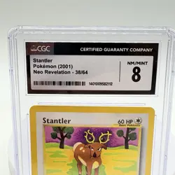 Pokemon Stantler 38/64 Uncommon Neo Revelation Card CGC NM/Mint 8 - Image 3