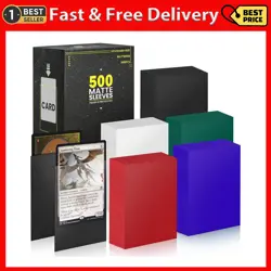 Standard MTG Card Sleeves 500 Pack, Sturdy Card Protectors Sleeves Matte Back - - Image 1