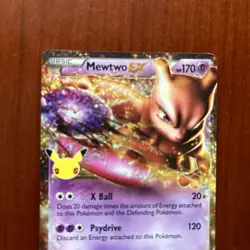 Pokemon TCG Mewtwo EX 2012 54/99 Holo Rare 1/2 Art 25th Anniversary Shiny Card - Image 2