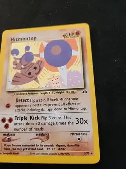 Hitmontop Neo Discovery Holo Rare Pokemon TCG Card 3/75 LP copy 💥💢💥 - Image 4