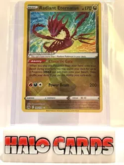 PACK FRESH Radiant Eternatus 105/159 Crown Zenith Ultra Rare Holo Pokemon Card G - Image 1