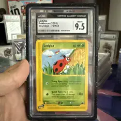 CGC 9.5 MINT Ledyba 2003 Skyridge 73/144 Reverse Holo Pokemon Card psa - Image 1