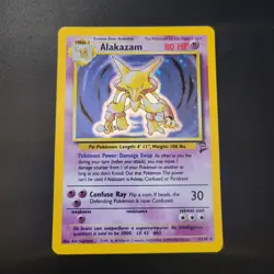 Pokemon Alakazam TCG Card Base Set 2 Holo Unlimited Rare Card 1/130 LP - Image 1