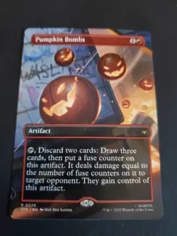 Pumpkin Bombs SCENE BORDERLESS NM/M MTG Spiderman Magic Card - Image 1