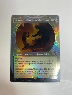 Boromir, Warden of the Tower - Foil Extended Art Showcase LTR NM MTG - Image 1