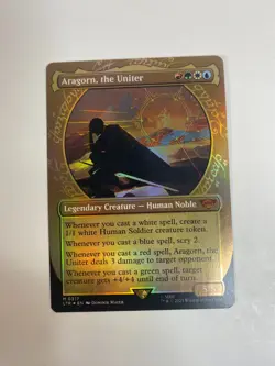 Aragorn the Uniter Showcase Foil - LTR MTG NM #0317 Rare Lord of the Rings - Image 1
