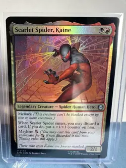 NM Foil Scarlet Spider, Kaine, MTG, Marvel's Spider-Man, Magic, 143 - Image 1