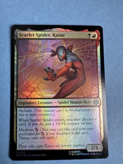 NM Foil Scarlet Spider, Kaine, MTG, Marvel's Spider-Man, Magic, 143 - Image 2