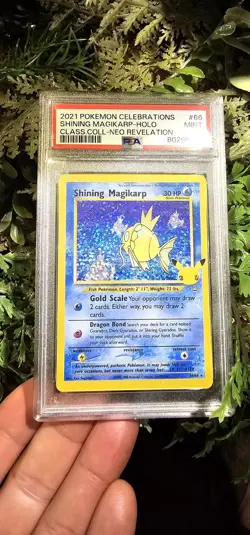 2021 POKEMON CELEBRATIONS CLASSIC COLL #66 SHINING MAGIKARP-HOLO PSA 9 - Image 1