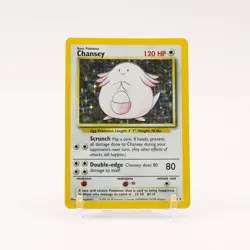 Chansey - 3/102 Base Set Unlimited Holo Rare Pokemon - MP - Image 1