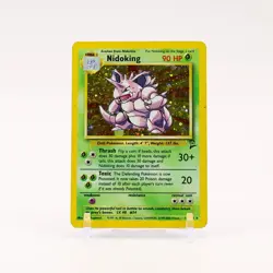 Nidoking - 11/130 Base Set 2 Holo Rare Pokemon - LP/MP - Image 1