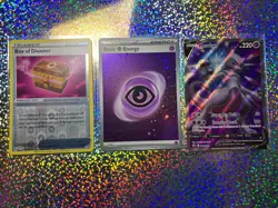 Pokemon TCG: Promo SWSH229 Mewtwo V; Reverse Holo 154/196 Box of Disaster - Image 1