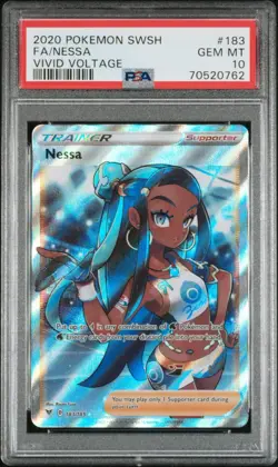 Pokemon! PSA 10 Nessa - Full Art Trainer - Vivid Voltage - Mint - Image 1