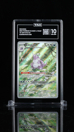 Nidoking 2023 Pokemon Sv: S&V 151 Set 174/165 Illustration Rare TAG 10 GEM MINT - Image 1