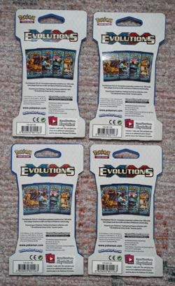 4x Pokemon XY Evolutions Sleeved Booster Packs Art Set Factory Sealed Blister - Image 2