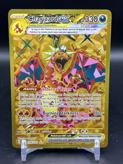 Charizard ex 228/197 Hyper Rare Pokemon SV03: Obsidian Flames Gold English NM - Image 1