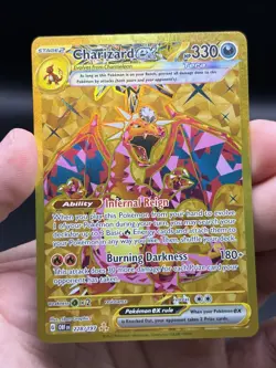 Charizard ex 228/197 Hyper Rare Pokemon SV03: Obsidian Flames Gold English NM - Image 3