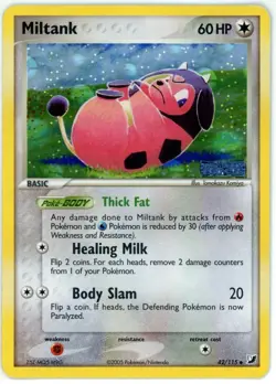 Pokemon TCG Miltank 42/115 Unseen Forces Reverse Holo Moderately Played - Image 1