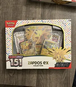 Pokemon TCG Scarlet & Violet 151 Zapdos ex Box - Factory Sealed -4 Booster Packs - Image 1
