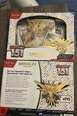 Pokemon TCG Scarlet & Violet 151 Zapdos ex Box - Factory Sealed -4 Booster Packs - Image 5