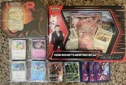Pokemon Lot- 9 Boosters-Destined Rivals Tin,Mewtwo TR Box Sealed + 84 Singles - Image 1
