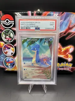 PSA 9 Misty's Lapras 194/182 Pokemon Destined Rivals Illustration Rare Holo 2025 - Image 1