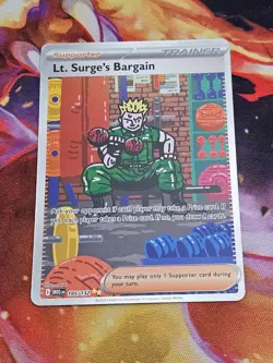 Lt. Surge's Bargain SIR Mega Evolution 185/132 Pokemon TCG Near Mint pack fresh - Image 1