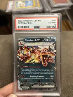 Pokemon 2023 Obsidian Flames 125/197 Charizard EX PSA 10 GEM MINT - Image 1