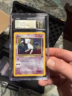 Pokemon TCG CGC PRISTINE 10 Mew #9 Holo WOTC Black Star Promo with Swirl - Image 1