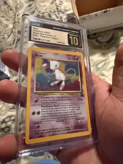 Pokemon TCG CGC PRISTINE 10 Mew #9 Holo WOTC Black Star Promo with Swirl - Image 2
