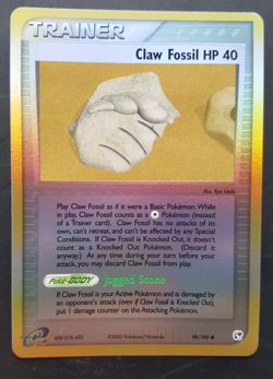 Claw Fossil 40 HP - 90/100 - EX Sandstorm Reverse Holo Common Pokemon TCG - NM - Image 1