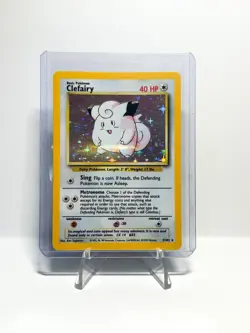 Clefairy 5/102 Pokemon Card TCG Base Set Unlimited Holo MP - Image 1