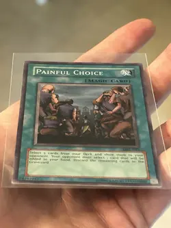 Yu-Gi-Oh TCG Painful Choice MRL-049 Unlimited Super Rare Card Played LP - Image 3