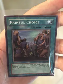 Yu-Gi-Oh TCG Painful Choice MRL-049 Unlimited Super Rare Card Played LP - Image 4