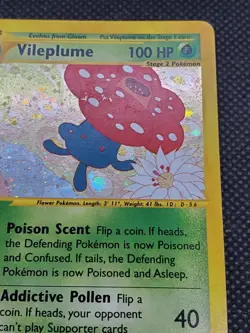 Vileplume H31/H32 Holo Rare, WOTC Aquapolis e-Series e-Reader, Pokemon Card, LP - Image 3